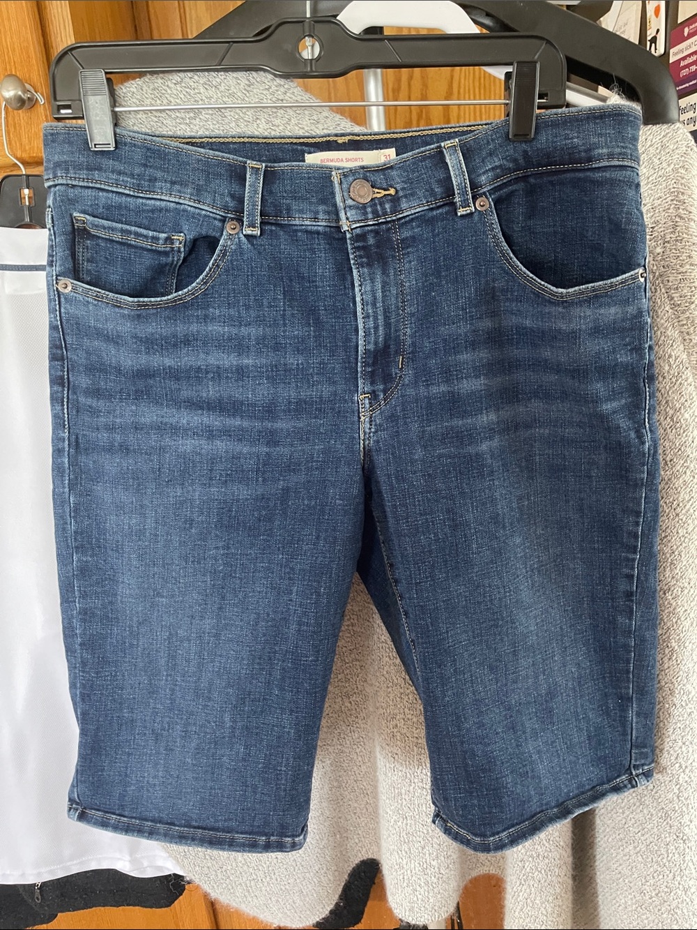 Levi's Indigo Denim Bermuda Shorts with Red Tab 31
